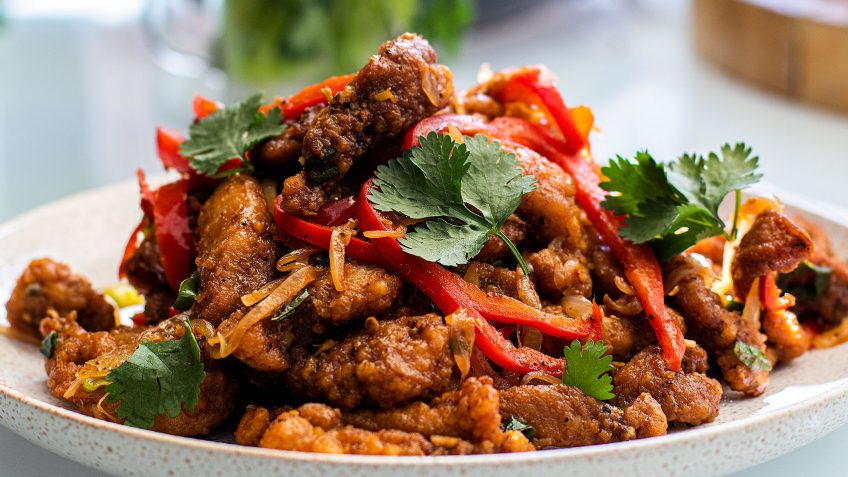 Asian Garlic Fried Chicken with Sichuan Pepper